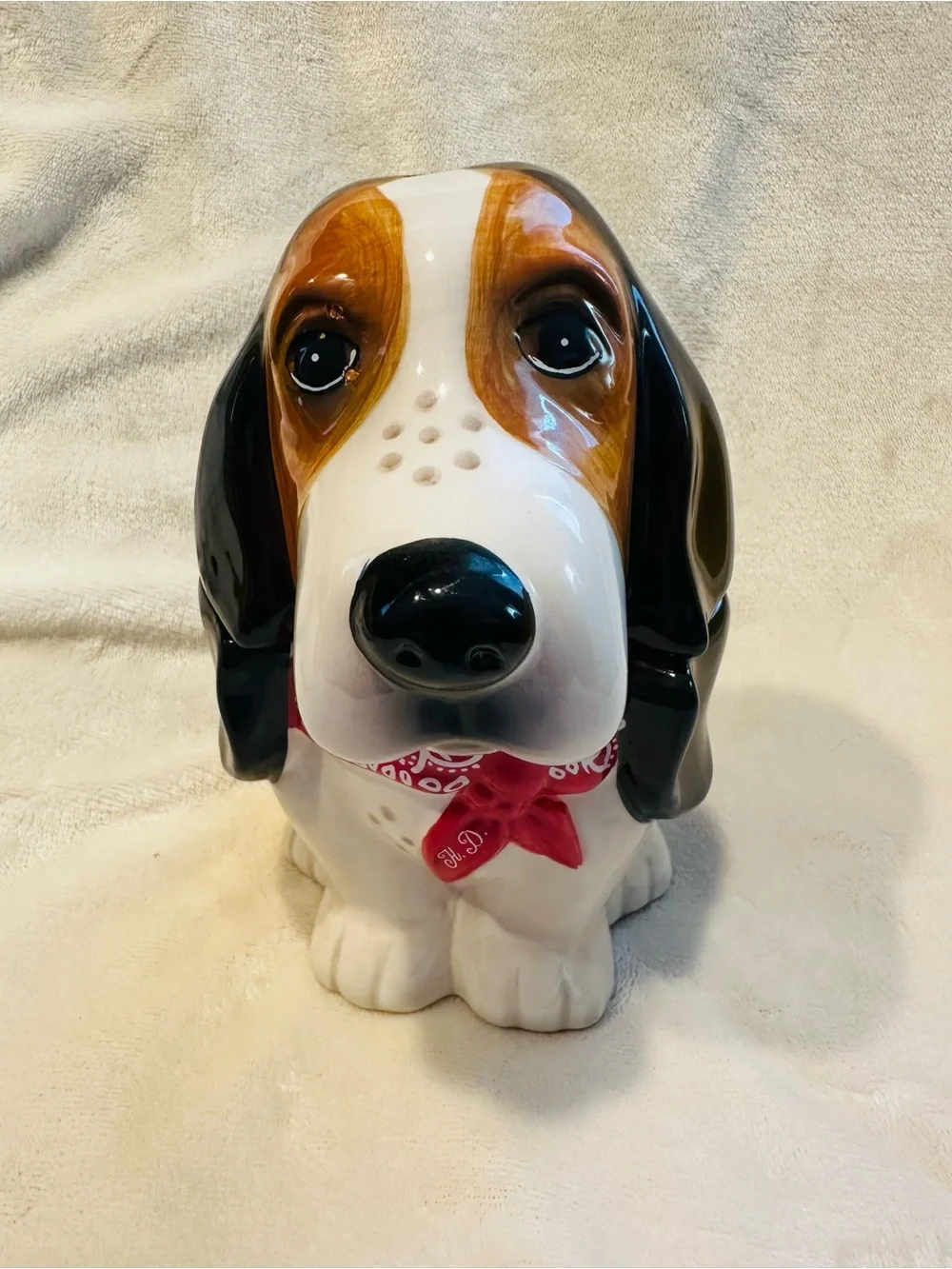 Pioneer Woman Henry Basset Hound Dog Treat Candy Cookie Jar 7.75” Tall Puppy NWT